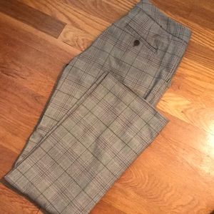 Brown Plaid Dress Pants